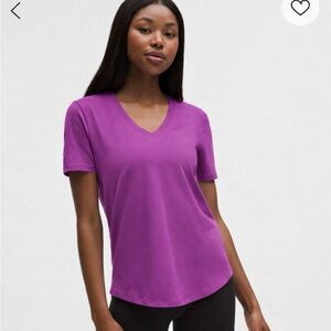 lululemon athletica Vibrant Purple Short Sleeve Tee